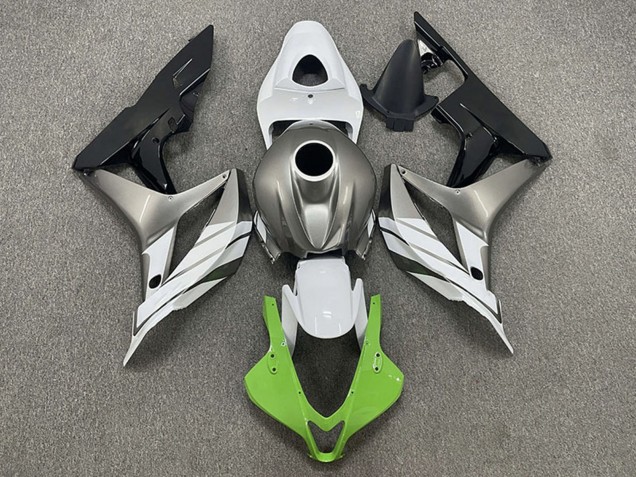Mejores Carenados Moto Honda CBR600RR 2007-2008 - Plata Blanco Verde Negro Brillante