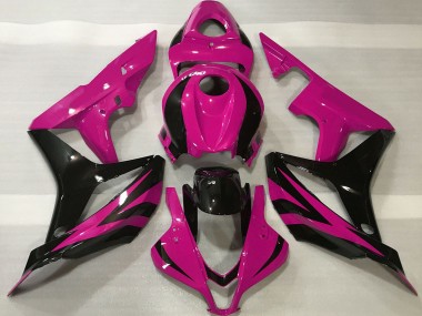 Mejores Carenado Moto Honda CBR600RR 2007-2008 - Rosa Negro Brillante OEM Estilo