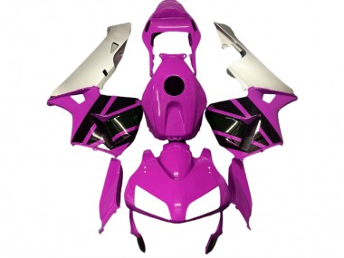 Mejores Carenados Moto Honda CBR600RR 2003-2004 - Plata Hot Rosa Negro Brillante