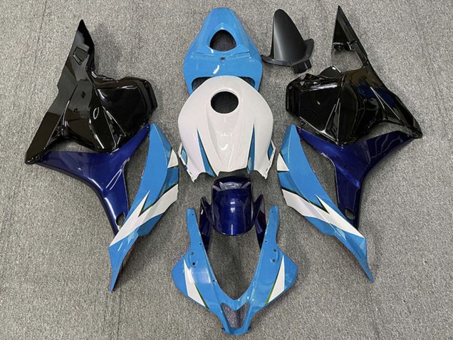 Mejores Carenado Moto Honda CBR600RR 2009-2012 - Blanco Azul Negro Brillante