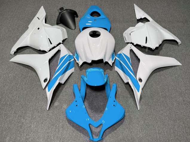 Mejores Carenados Moto Honda CBR600RR 2009-2012 - Blanco Azul Claro Raya