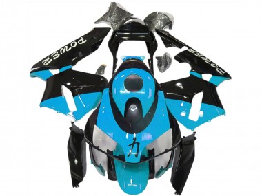 Mejores Carenados Moto Honda CBR600RR 2003-2004 - Azul Claro Negro Brillante Power