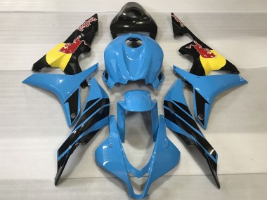 Mejores Carenados Moto Honda CBR600RR 2007-2008 - Azul Claro Amarillo Negro Brillante Rojo Bull