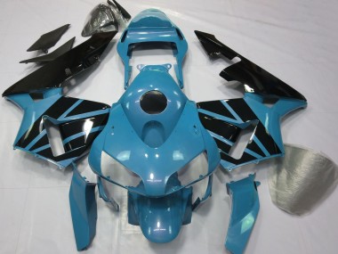 Mejores Carenados Moto Honda CBR600RR 2003-2004 - Azul Claro Negro Brillante