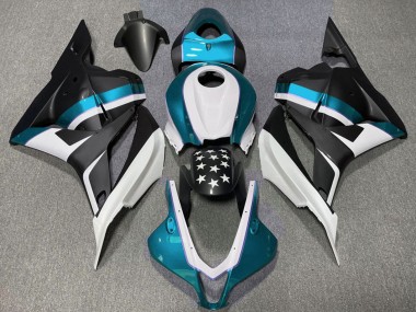 Mejores Carenados Moto Honda CBR600RR 2009-2012 - Blanco Azul Negro Mate Estrella