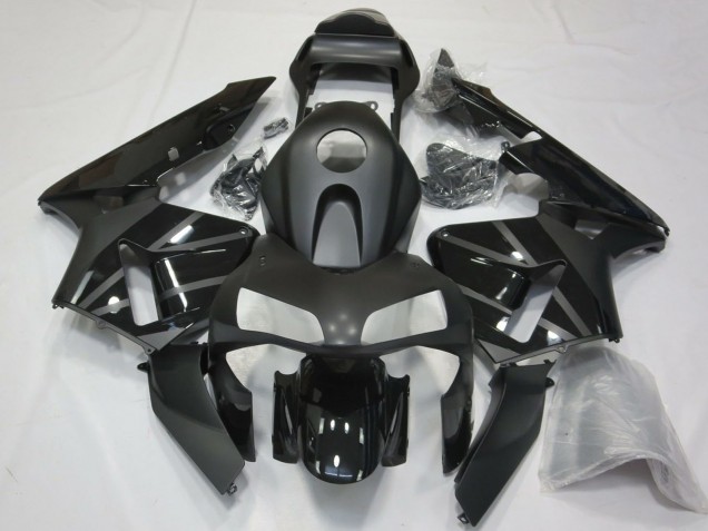 Mejores Carenados Moto Honda CBR600RR 2003-2004 - Negro Brillante Negro Mate