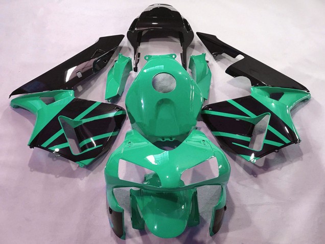 Mejores Carenados Moto Honda CBR600RR 2003-2004 - Verde Menta Negro Brillante OEM Estilo