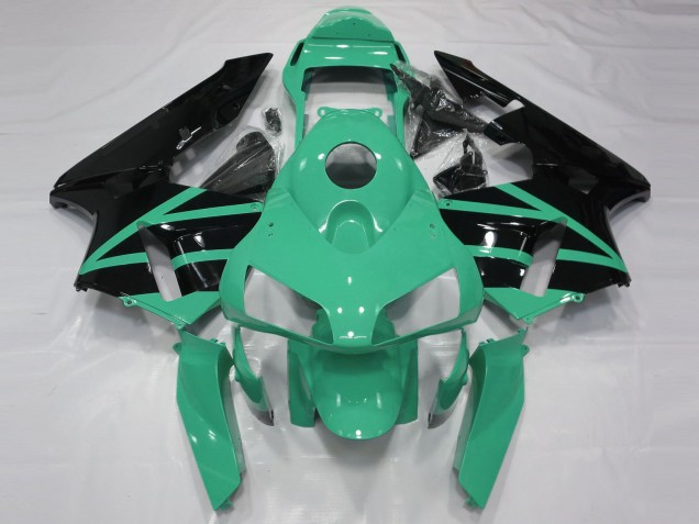 Mejores Carenados Moto Honda CBR600RR 2003-2004 - Verde Menta Negro Brillante