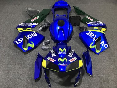 Mejores Carenados Moto Honda CBR600RR 2003-2004 - Azul Amarillo Verde MoviStar