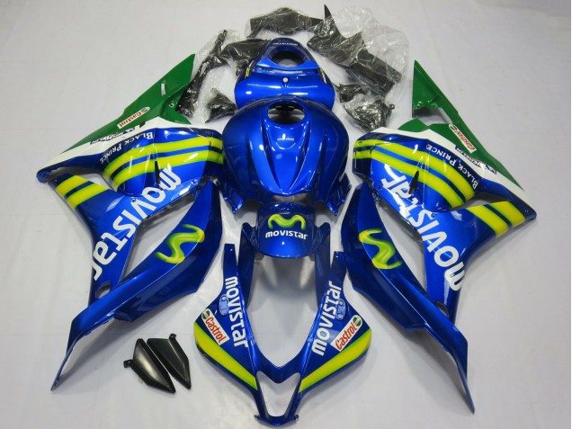 Mejores Carenados Moto Honda CBR600RR 2009-2012 - Azul Verde MoviStar