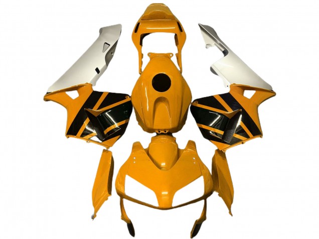 Mejores Carenados Moto Honda CBR600RR 2003-2004 - Plata Mustard Amarillo Negro Brillante