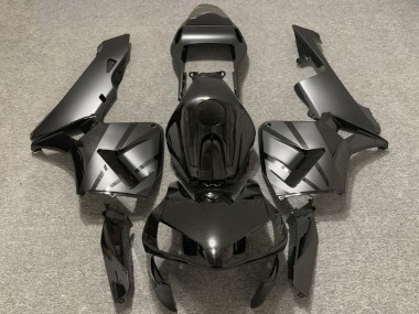 Mejores Carenados Moto Honda CBR600RR 2003-2004 - Negro Brillante Gris Mate OEM Estilo