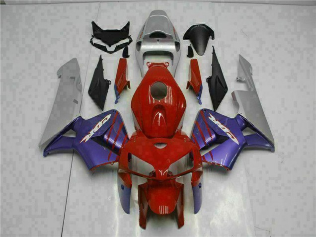 Mejores Carenados Moto Honda CBR600RR 2005-2006 - Rojo Púrpura Gris