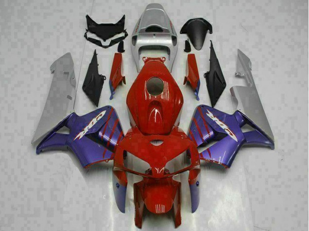 Mejores Carenados Moto Honda CBR600RR 2005-2006 - Rojo Púrpura Gris