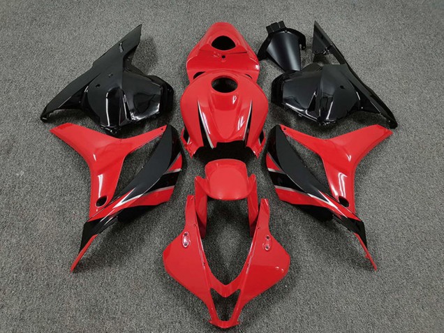 Mejores Carenados Moto Honda CBR600RR 2009-2012 - Rojo Negro Brillante OEM Estilo
