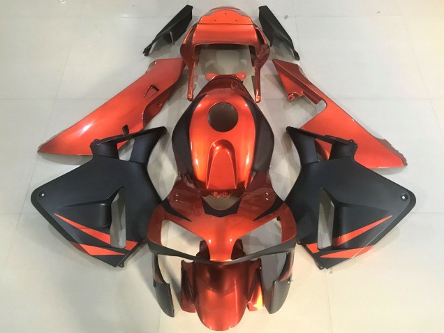 Mejores Carenados Moto Honda CBR600RR 2003-2004 - Naranja Negro Mate