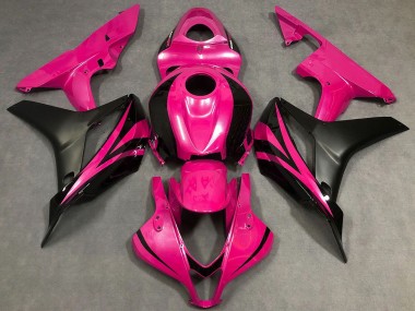 Mejores Carenados Moto Honda CBR600RR 2007-2008 - Rosa Negro Mate OEM Estilo