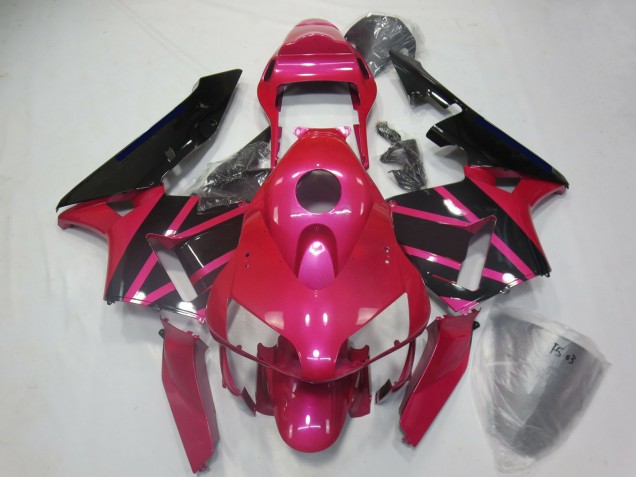 Mejores Carenados Moto Honda CBR600RR 2003-2004 - Rosa Negro Brillante