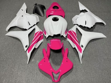 Mejores Carenados Moto Honda CBR600RR 2009-2012 - Blanco Rosa Raya