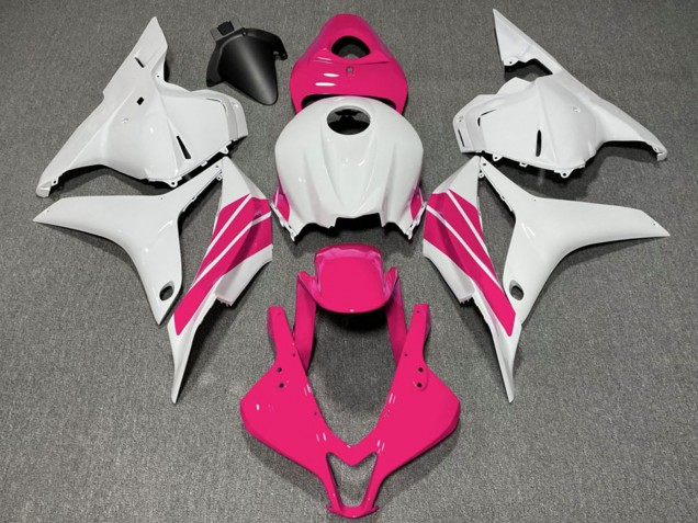 Mejores Carenados Moto Honda CBR600RR 2009-2012 - Blanco Rosa Raya