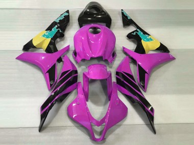 Mejores Carenados Moto Honda CBR600RR 2007-2008 - Rosa Amarillo Negro Brillante Azul Toro