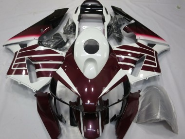 Mejores Carenados Moto Honda CBR600RR 2003-2004 - Blanco Púrpura Oscuro