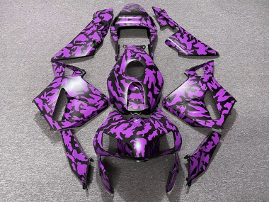 Mejores Carenados Moto Honda CBR600RR 2003-2004 - Púrpura Negro Camouflage