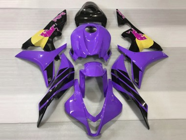 Mejores Carenados Moto Honda CBR600RR 2007-2008 - Púrpura Amarillo Negro Brillante Rosa Toro