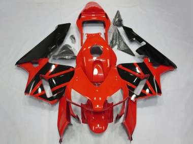 Mejores Carenados Moto Honda CBR600RR 2003-2004 - Rojo Negro Brillante OEM Estilo