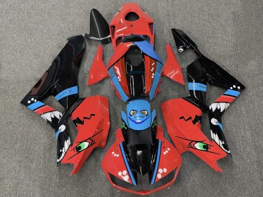 Mejores Carenados Moto Honda CBR600RR 2013-2023 - Rojo Azul Negro Brillante Tiburón