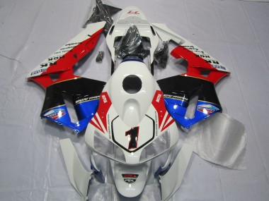 Mejores Carenados Moto Honda CBR600RR 2003-2004 - Blanco Rojo Azul Negro Brillante EuroBet