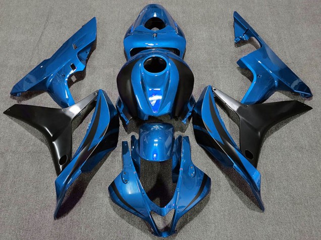 Mejores Carenados Moto Honda CBR600RR 2007-2008 - Sapphire Azul Negro OEM Estilo