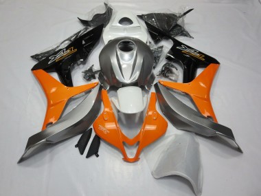 Mejores Carenados Moto Honda CBR600RR 2007-2008 - Plata Naranja Negro Brillante