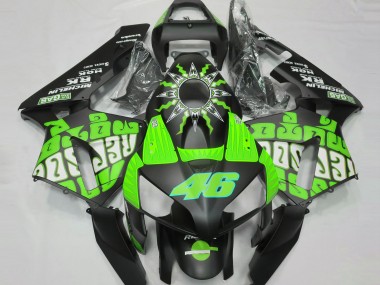 Mejores Carenados Moto Honda CBR600RR 2003-2004 - Verde Negro Brillante Rossi Repsol