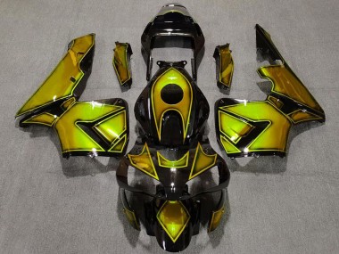 Mejores Carenados Moto Honda CBR600RR 2003-2004 - Oro Negro Brillante