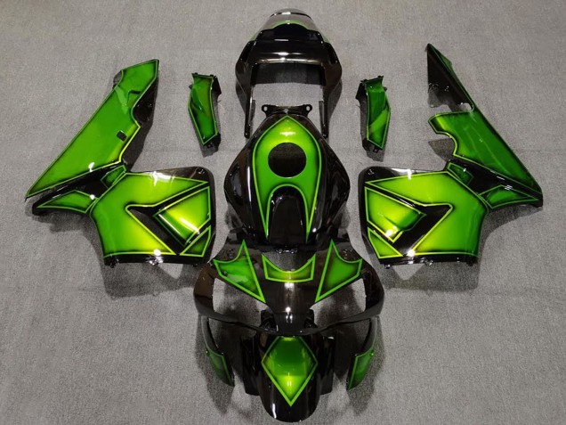 Mejores Carenados Moto Honda CBR600RR 2003-2004 - Verde Negro Brillante