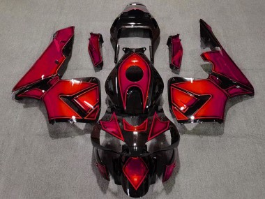 Mejores Carenados Moto Honda CBR600RR 2003-2004 - Rojo Negro Brillante