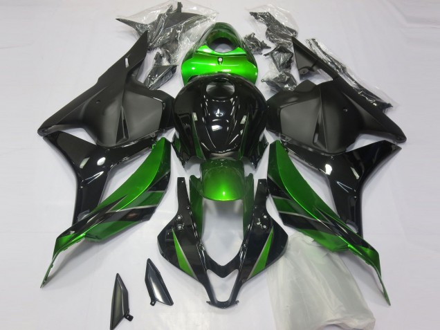 Mejores Carenados Moto Honda CBR600RR 2009-2012 - Verde Negro Brillante Negro Mate