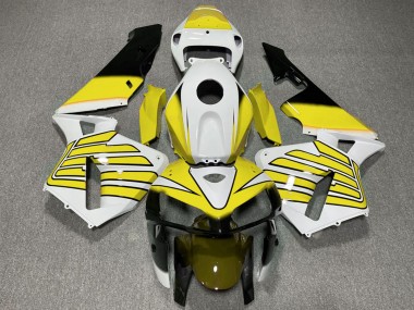 Mejores Carenados Moto Honda CBR600RR 2005-2006 - Amarillo Blanco Alas