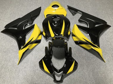 Mejores Carenados Moto Honda CBR600RR 2007-2008 - Amarillo Negro Brillante Negro Mate