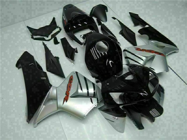 Mejores Carenados Moto Honda CBR600RR 2005-2006 - Negro Brillante Plata