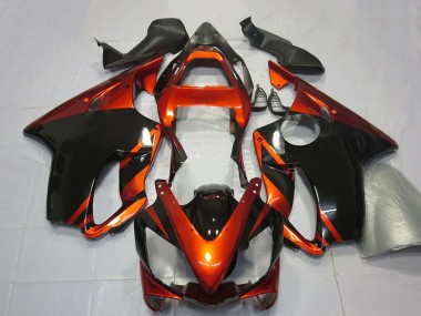 Mejores Carenados Moto Honda CBR600 F4i 2001-2003 - Naranja Negro Brillante
