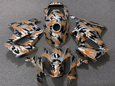 Mejores Carenados Moto Honda VFR 800 2002-2013 - Naranja Camouflage