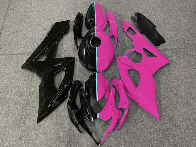 Mejores Carenados Moto Suzuki GSXR 1000 2005-2006 - Negro Brillante Rosa