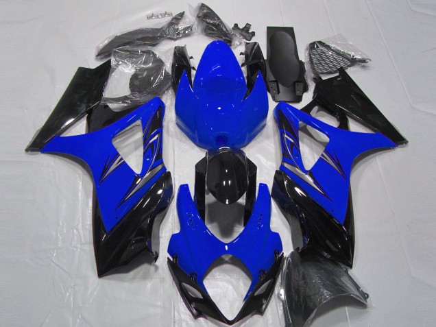 Mejores Carenado Moto Suzuki GSXR 1000 2007-2008 - Azul Negro Brillante