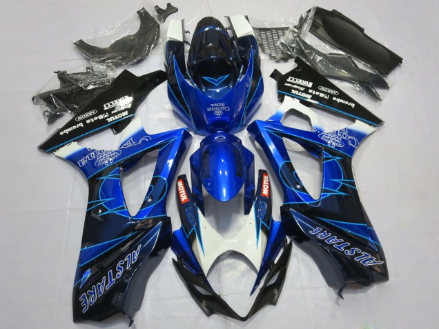Mejores Carenados Moto Suzuki GSXR 1000 2007-2008 - Azul Negro Corona