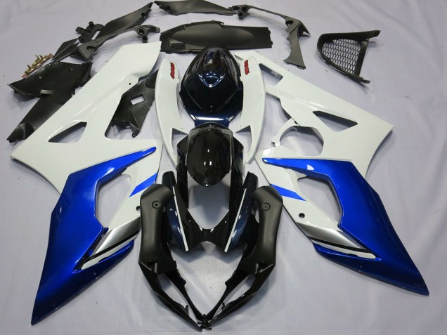 Mejores Carenados Moto Suzuki GSXR 1000 2005-2006 - Blanco Azul Negro