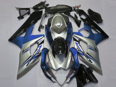 Mejores Carenados Moto Suzuki GSXR 1000 2005-2006 - Azul Plata Negro