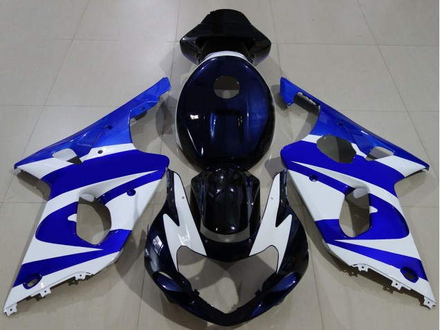 Mejores Carenados Moto Suzuki GSXR 1000 2000-2002 - Azul Blanco Negro
