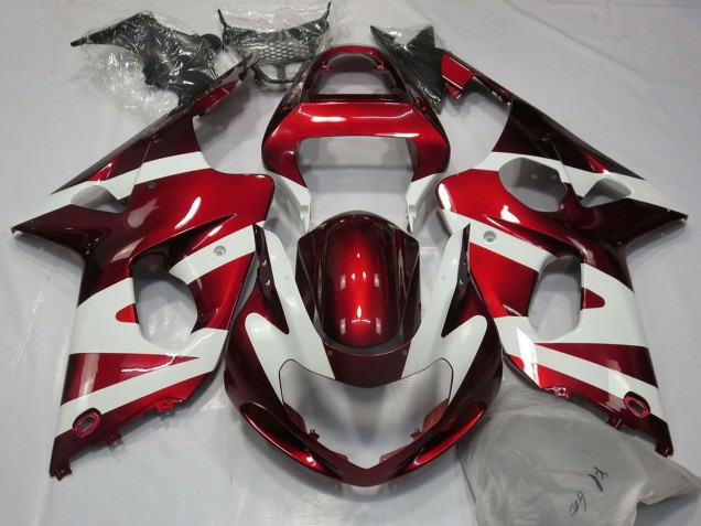 Mejores Carenados Moto Suzuki GSXR 1000 2000-2002 - Blanco Rojo